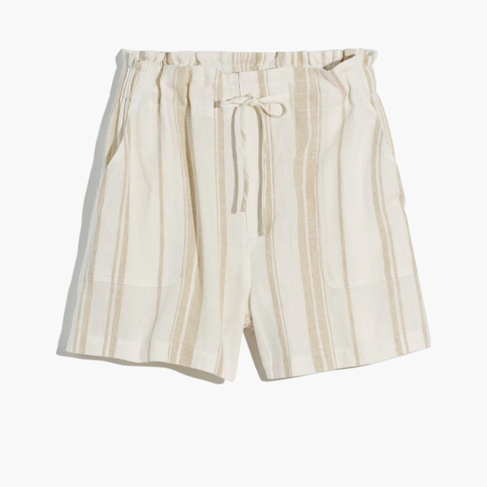 Madewell Plus Linen-Blend Paper-bag Waist Shorts - Picture 5 of 11